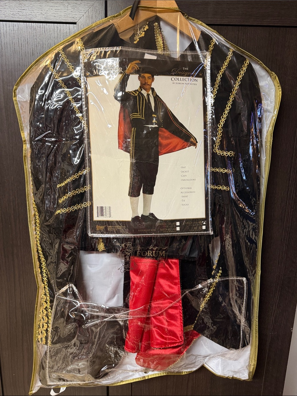 Men's Black & Red Deluxe Matador- Classic Costume